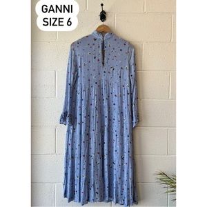 Ganni periwinkle midi dress
